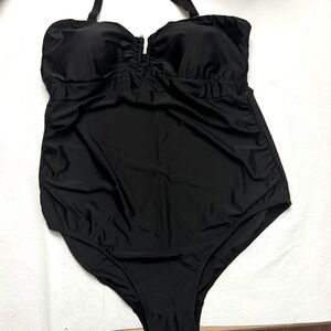 Cactus black one piece halter swimsuit size 18